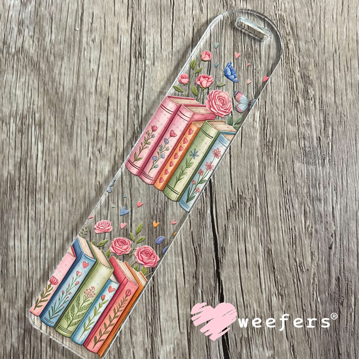 UV DTF Cup Wrap – Floral Books Bookmark Weefers