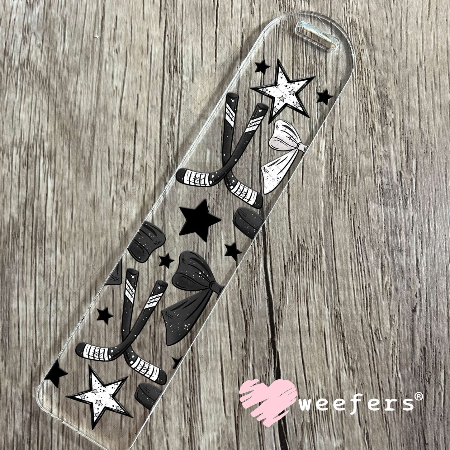 UV DTF Cup Wrap – Hockey Black and White Bookmark Weefers