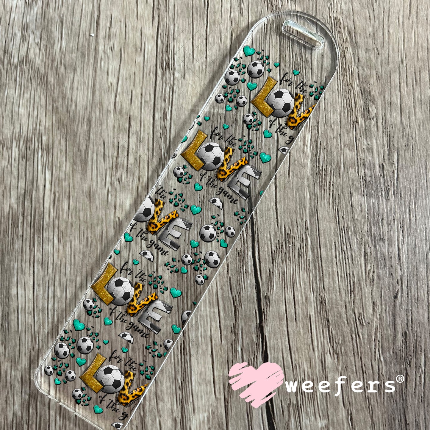 UV DTF Cup Wrap – For the Love of the Game Soccer Bookmark Weefers
