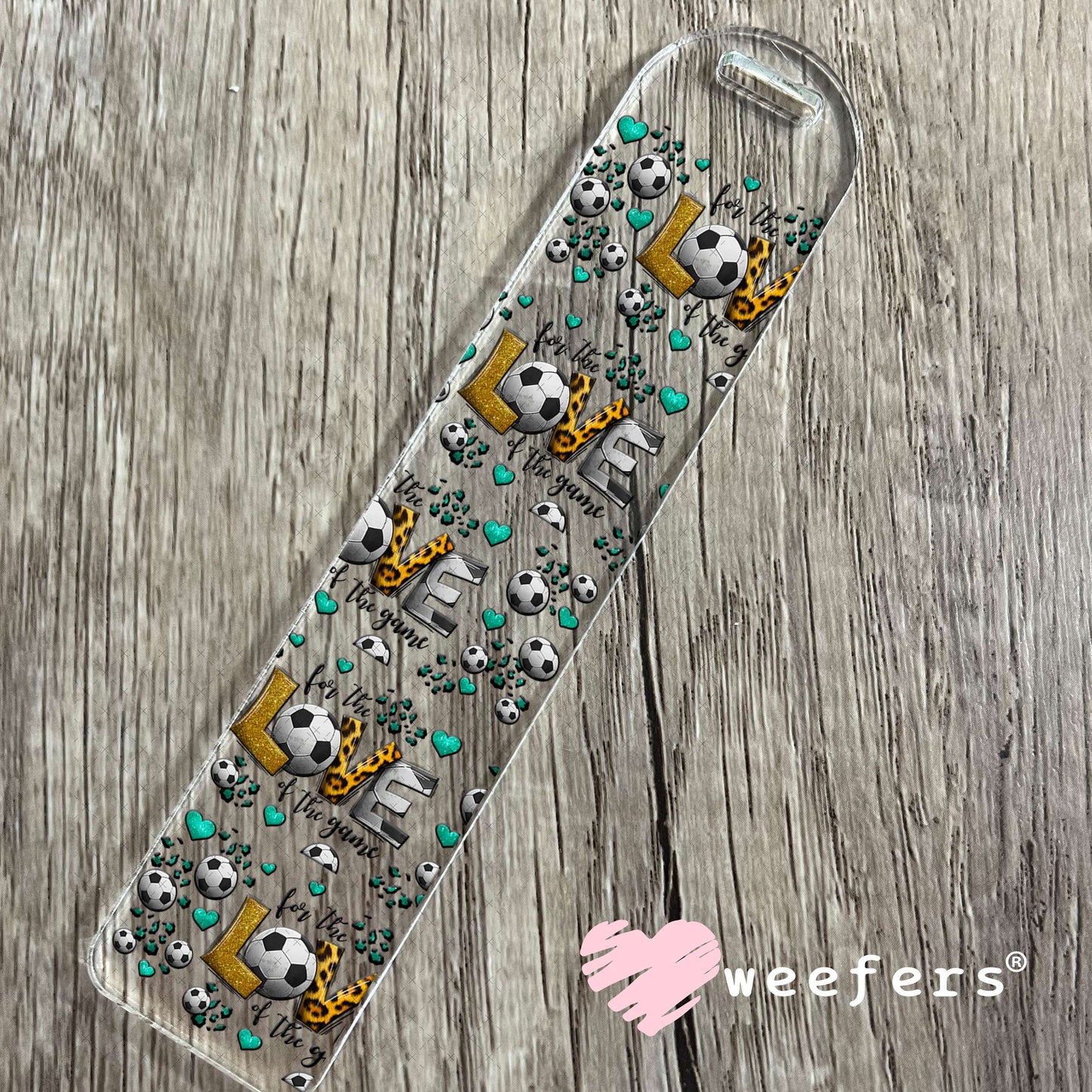 UV DTF Cup Wrap – For the Love of the Game Soccer Bookmark Weefers