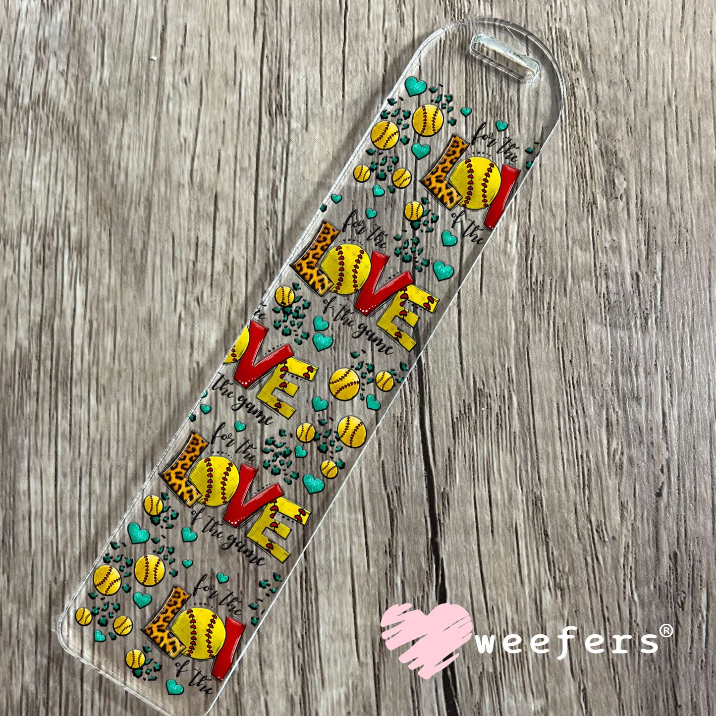 UV DTF Cup Wrap – For the Love of the Game Softball Bookmark Weefers