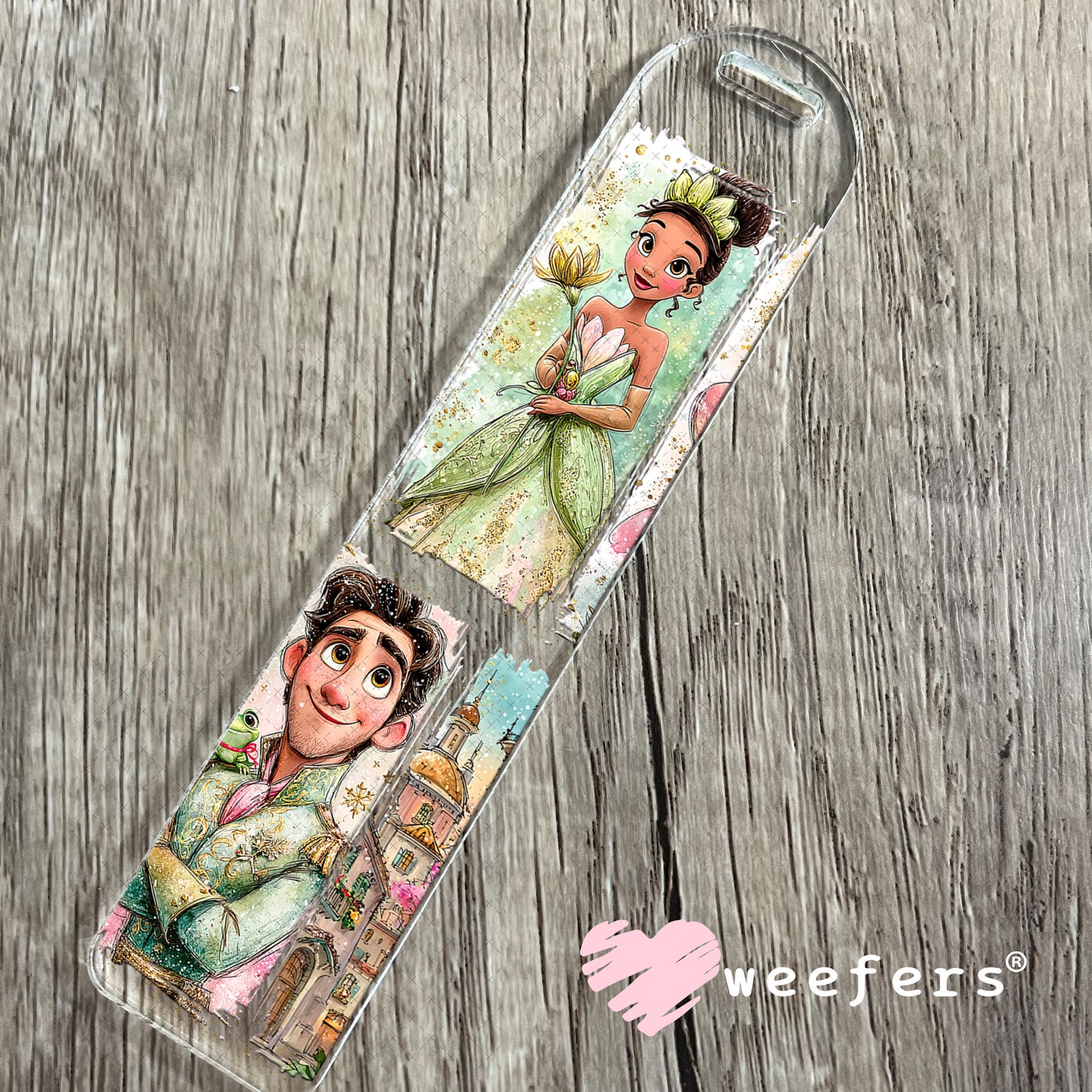 UV DTF Cup Wrap – Green Princess Bookmark Weefers