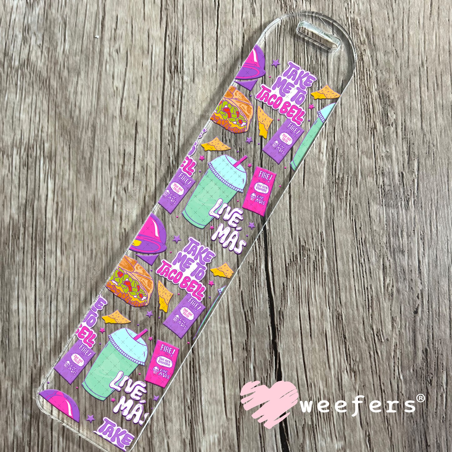 UV DTF Cup Wrap – Take Me To Taco Bell Bookmark Weefers