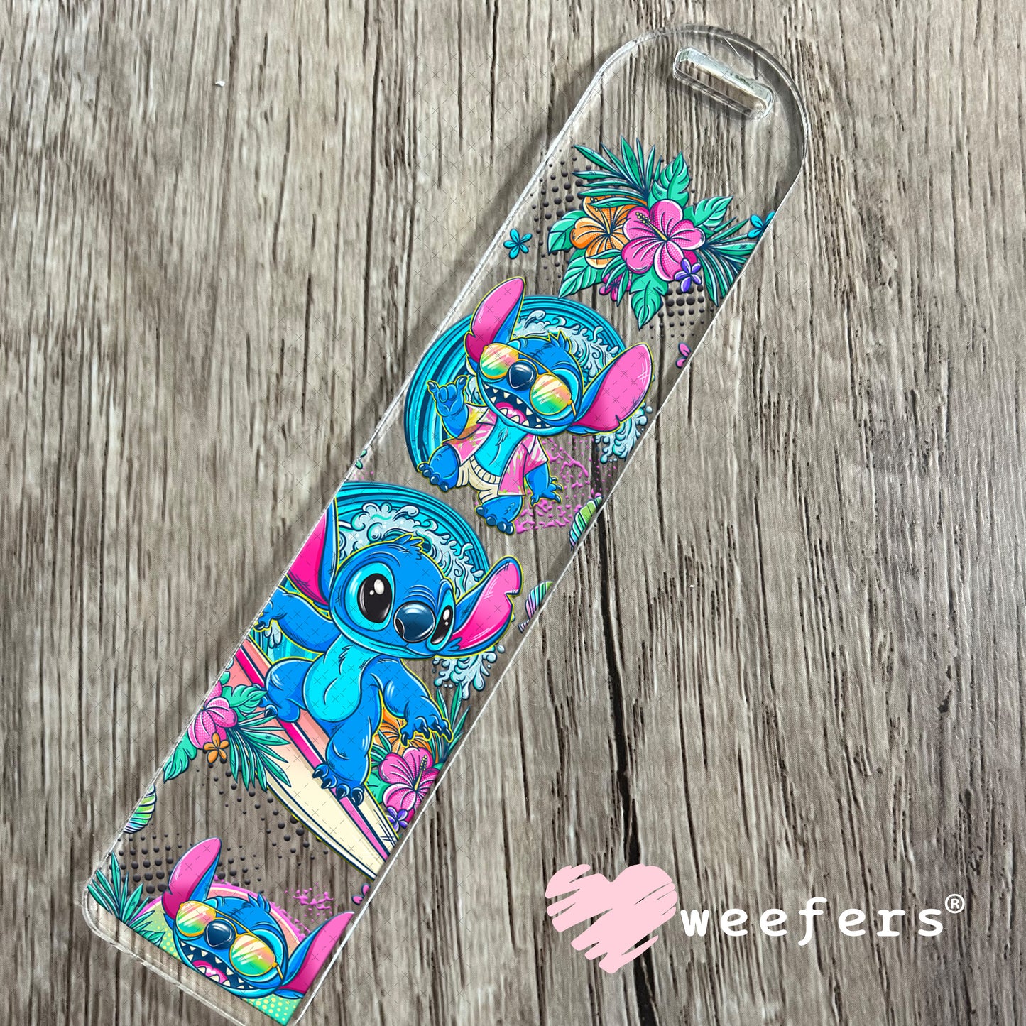 UV DTF Cup Wrap – Surfing Blue Alien Bookmark Weefers