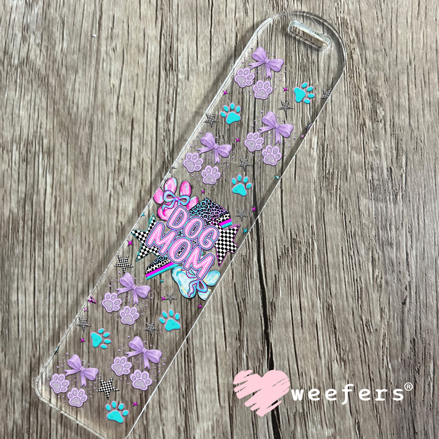 UV DTF Cup Wrap – Dog Mom Lilac Blue - Weefers Exclusive Bookmark Weefers