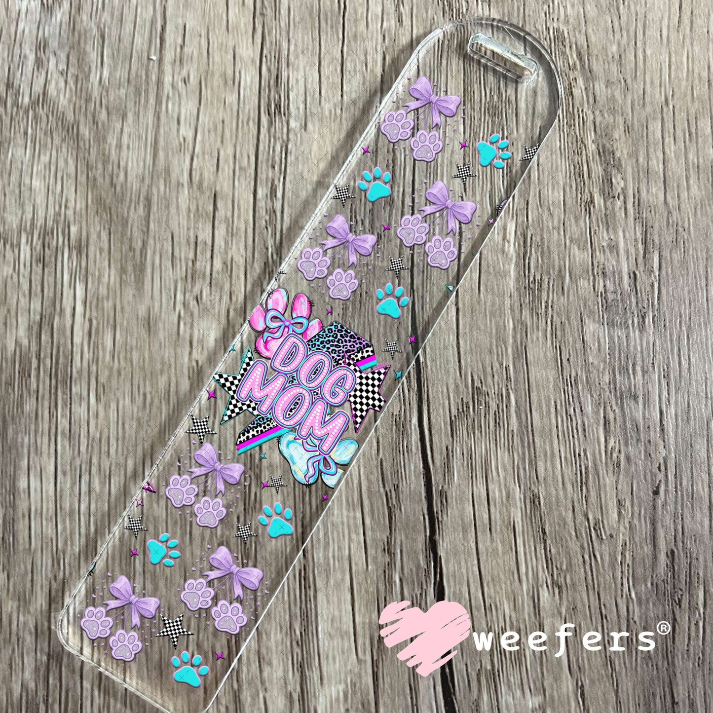 UV DTF Cup Wrap – Dog Mom Lilac Blue - Weefers® Exclusive Bookmark Weefers
