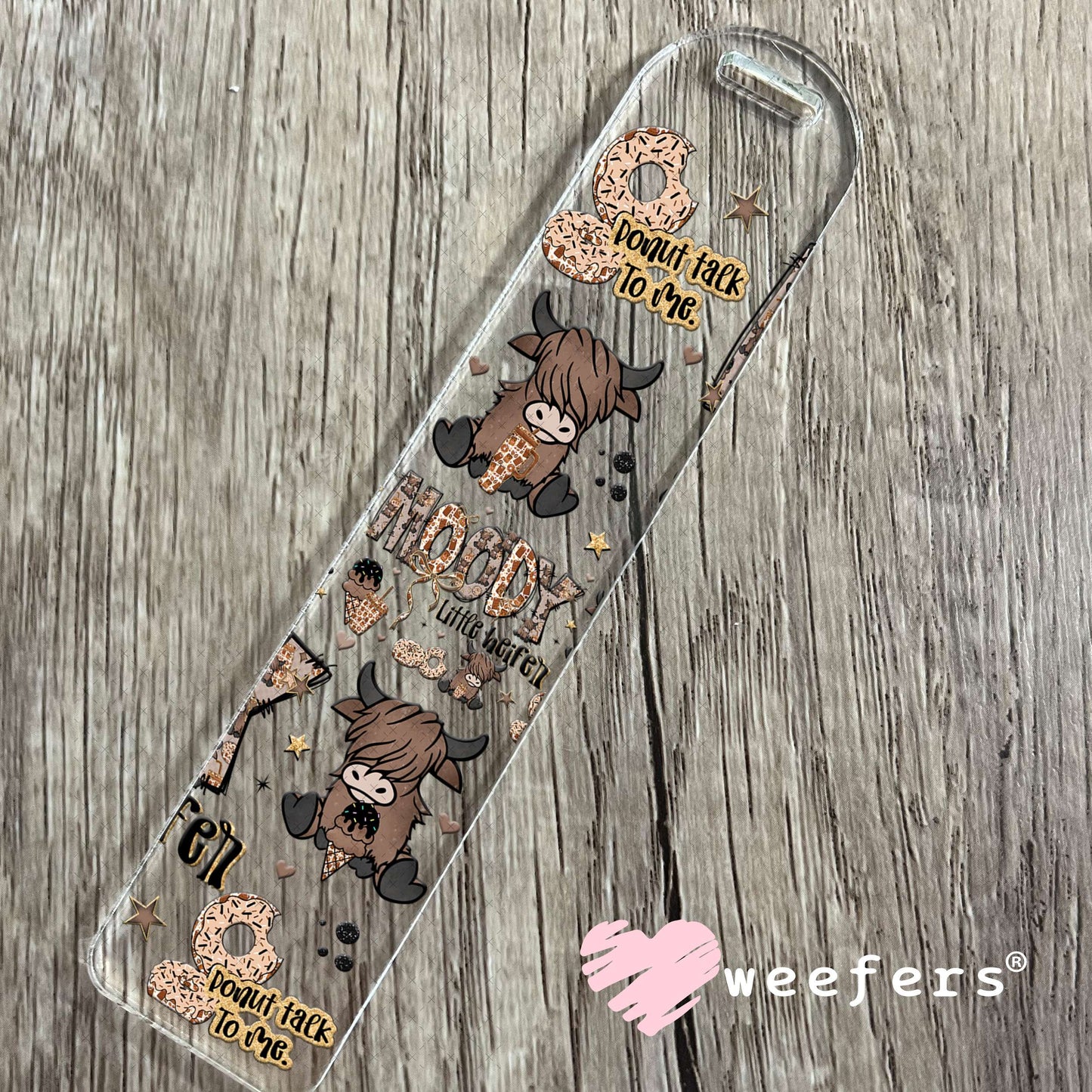 UV DTF Cup Wrap – Moody Little Heifer Bookmark Weefers