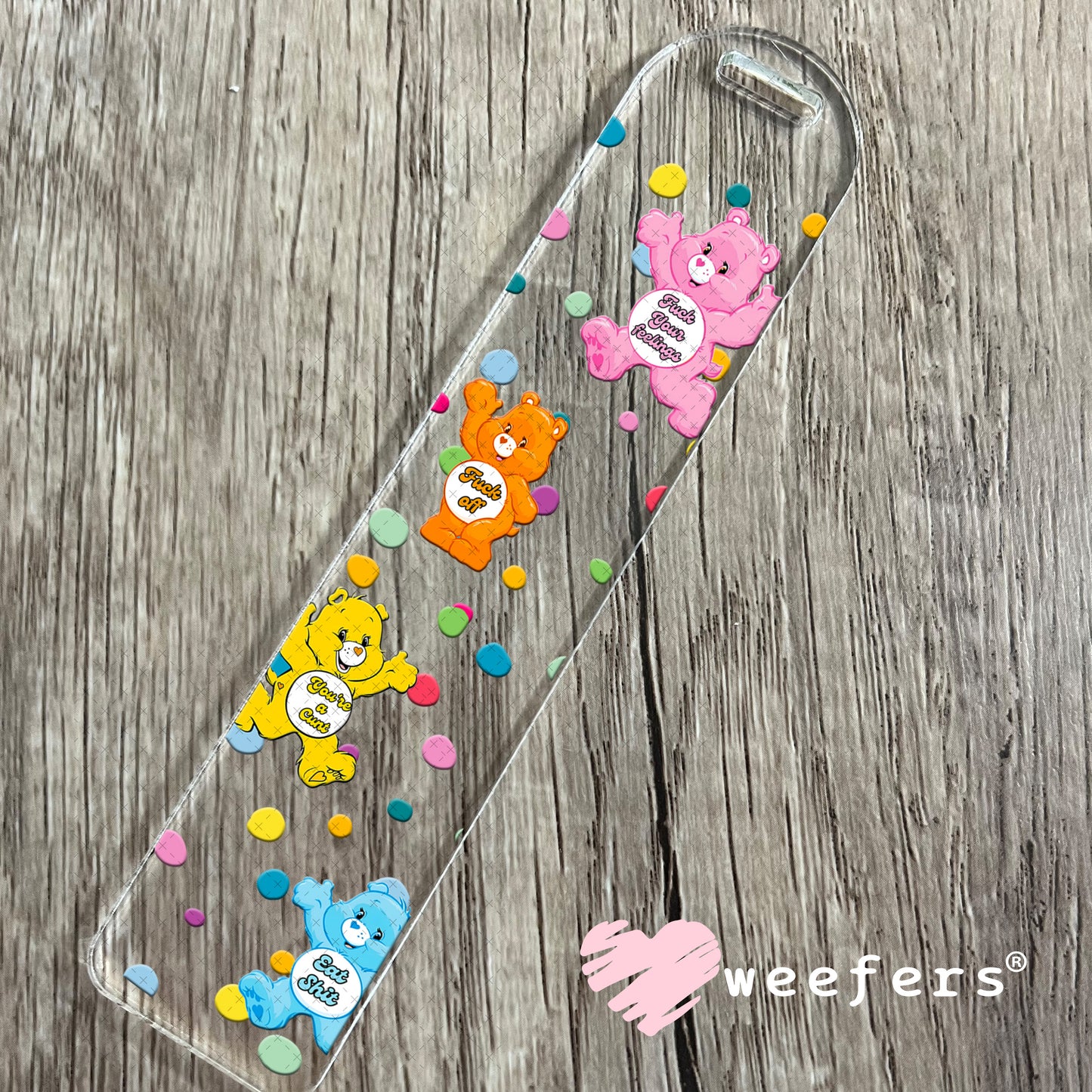 UV DTF Cup Wrap – Swear Bears Bookmark Weefers
