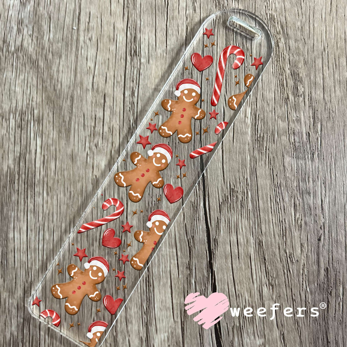 Gingerbread Candy Canes UV DTF Cup Wrap Bookmark Weefers