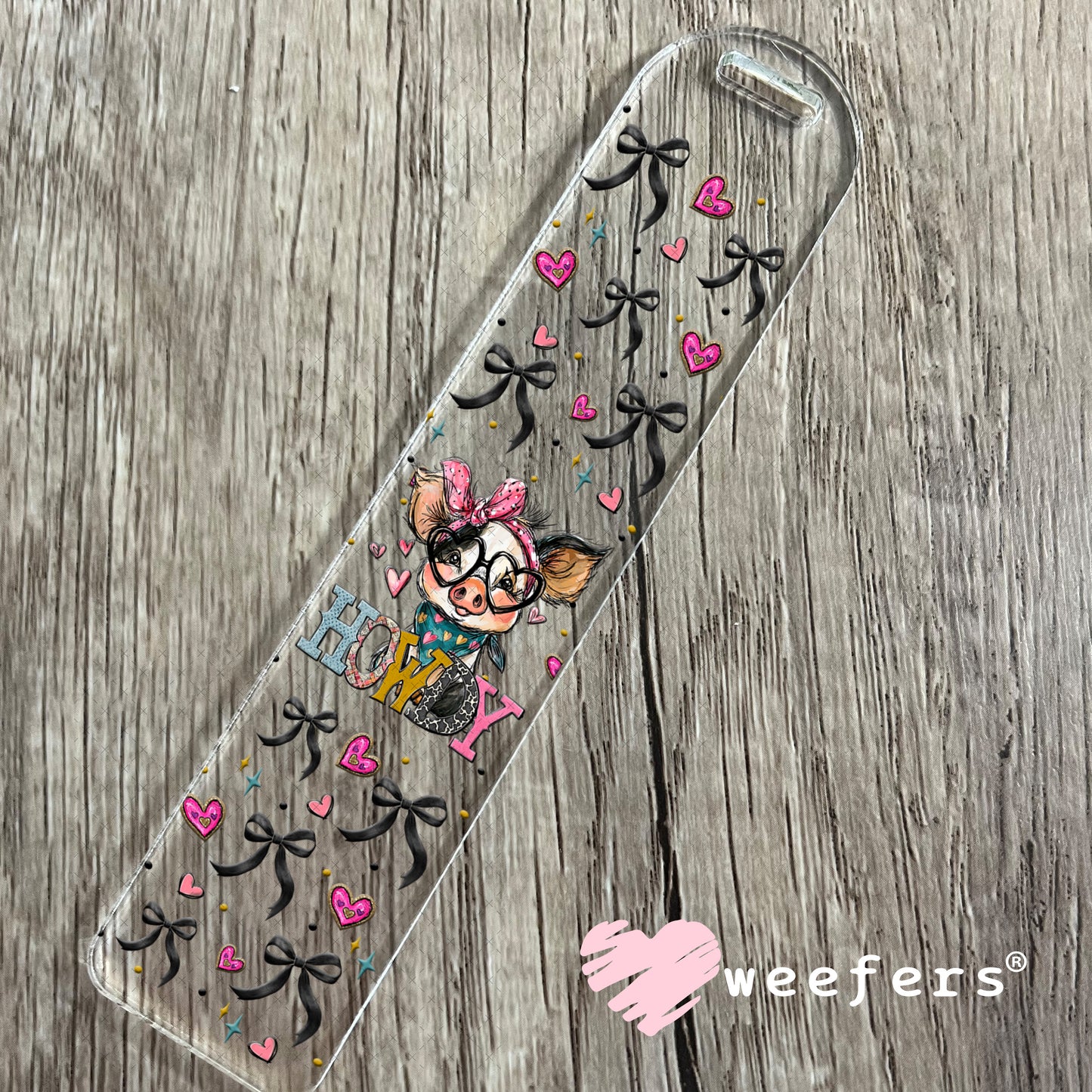 UV DTF Cup Wrap – Howdy Pig - Weefers Exclusive Bookmark Weefers