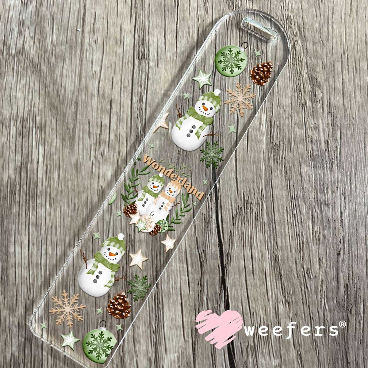 Winter Wonderland Green Vibes UV DTF Cup Wrap Bookmark Weefers