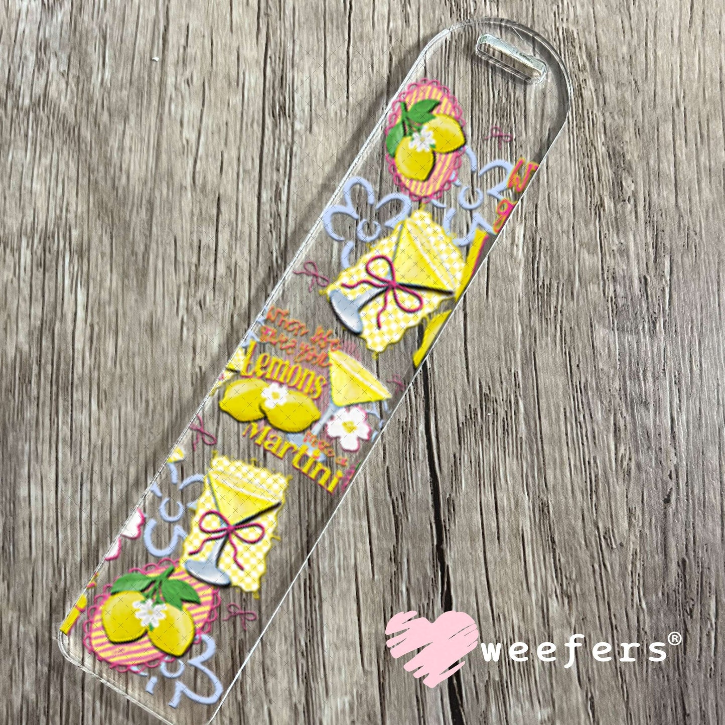 UV DTF Cup Wrap – When Live Gives you Lemons Make a Martini Bookmark Weefers