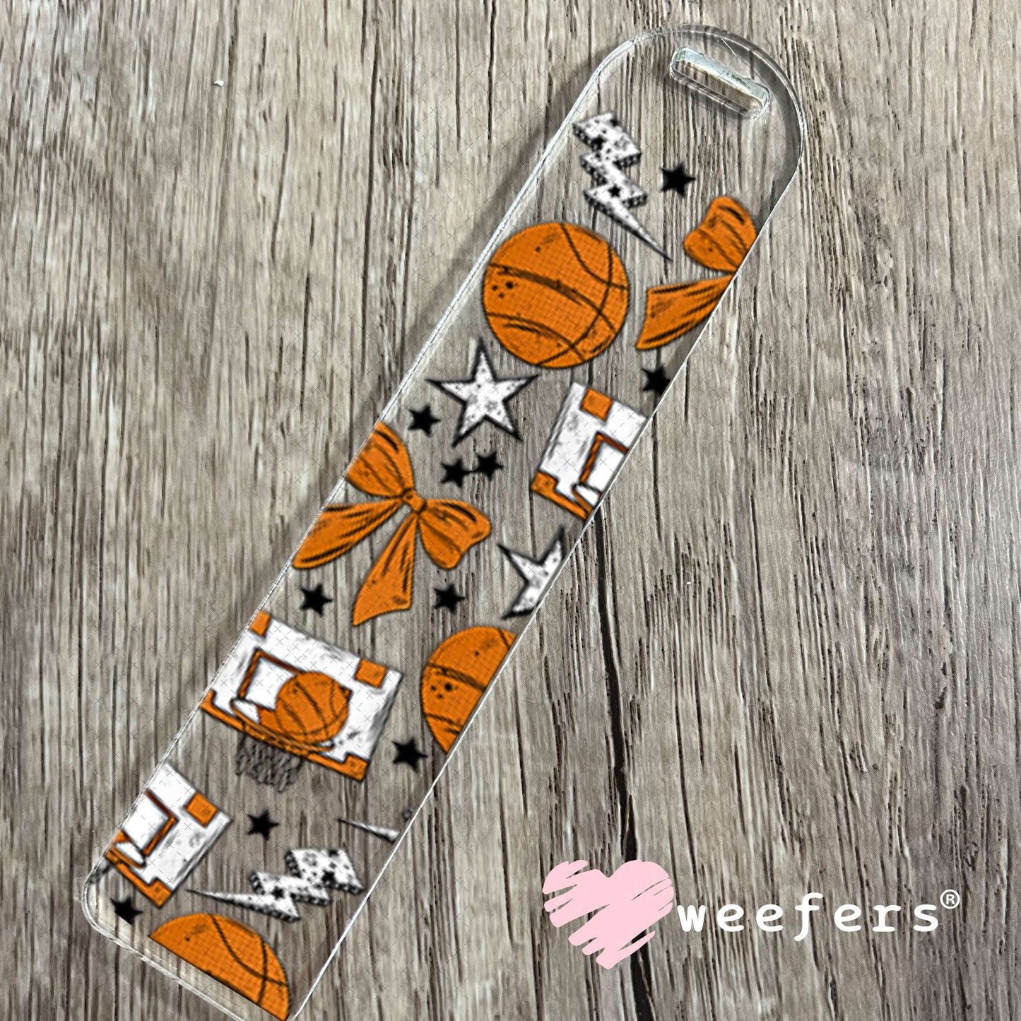 UV DTF Cup Wrap – Basketball and Bows Bookmark Weefers