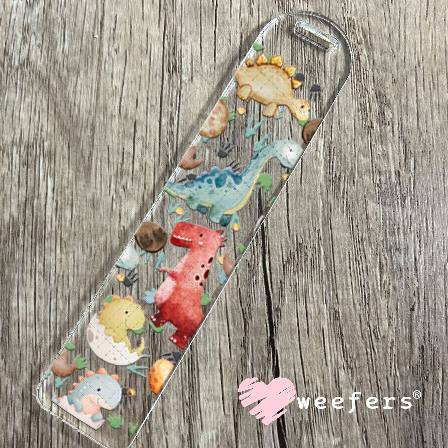 UV DTF Cup Wrap – Watercolor Dinosaurs Bookmark Weefers