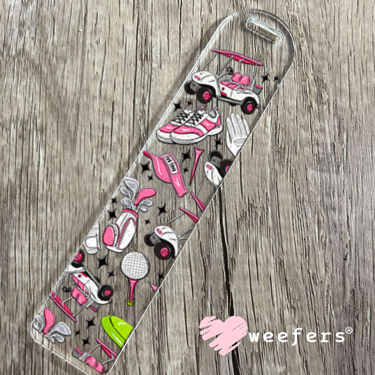 UV DTF Cup Wrap – Pink Golf Favorite Things Bookmark Weefers