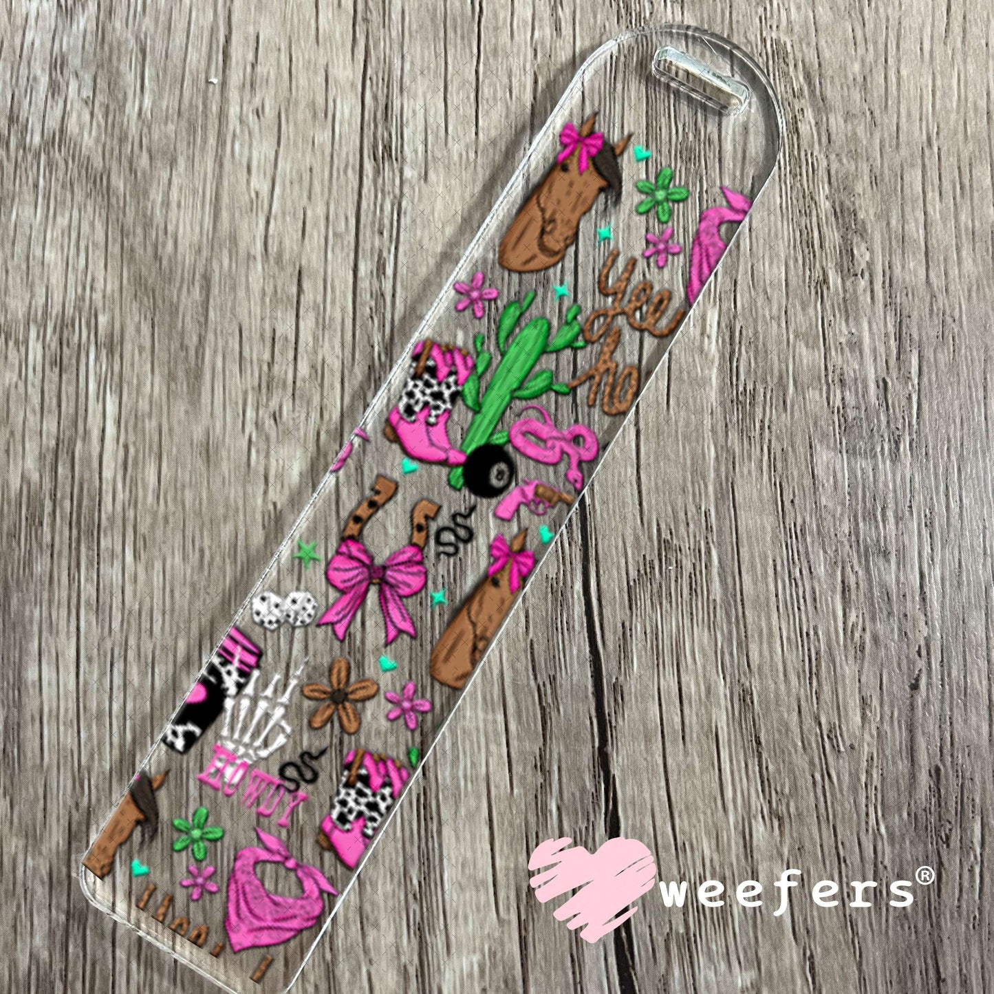 UV DTF Cup Wrap – Yee Haw Western Magenta Bookmark Weefers