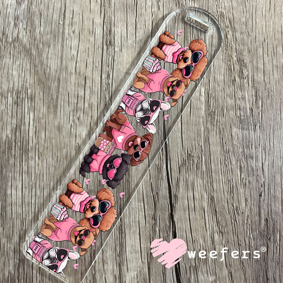 Pink Ladies Dog Friends UV DTF Cup Wrap Bookmark Weefers