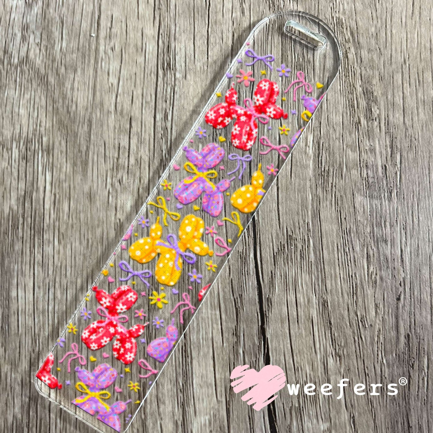 UV DTF Cup Wrap – Purple Yellow Red Dog Balloons Bookmark Weefers
