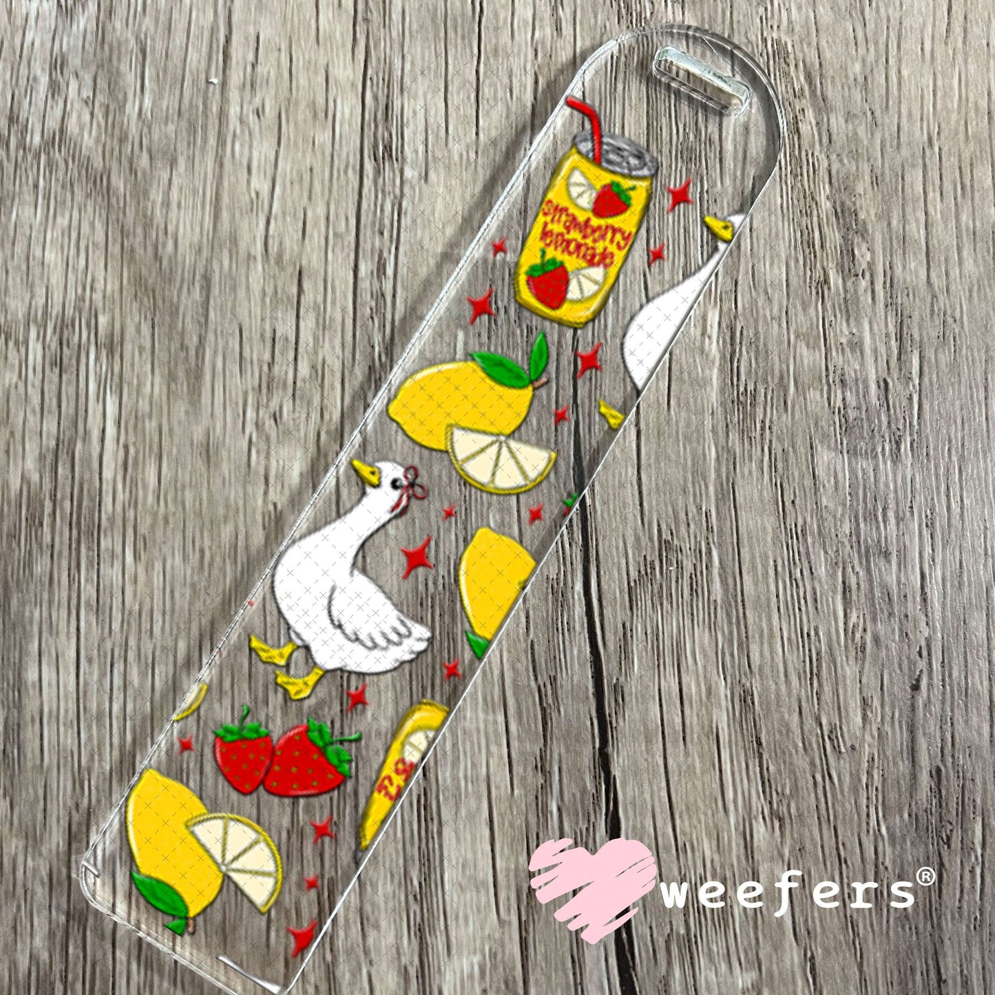 UV DTF Cup Wrap – Strawberry Lemonade Ducks Bookmark Weefers