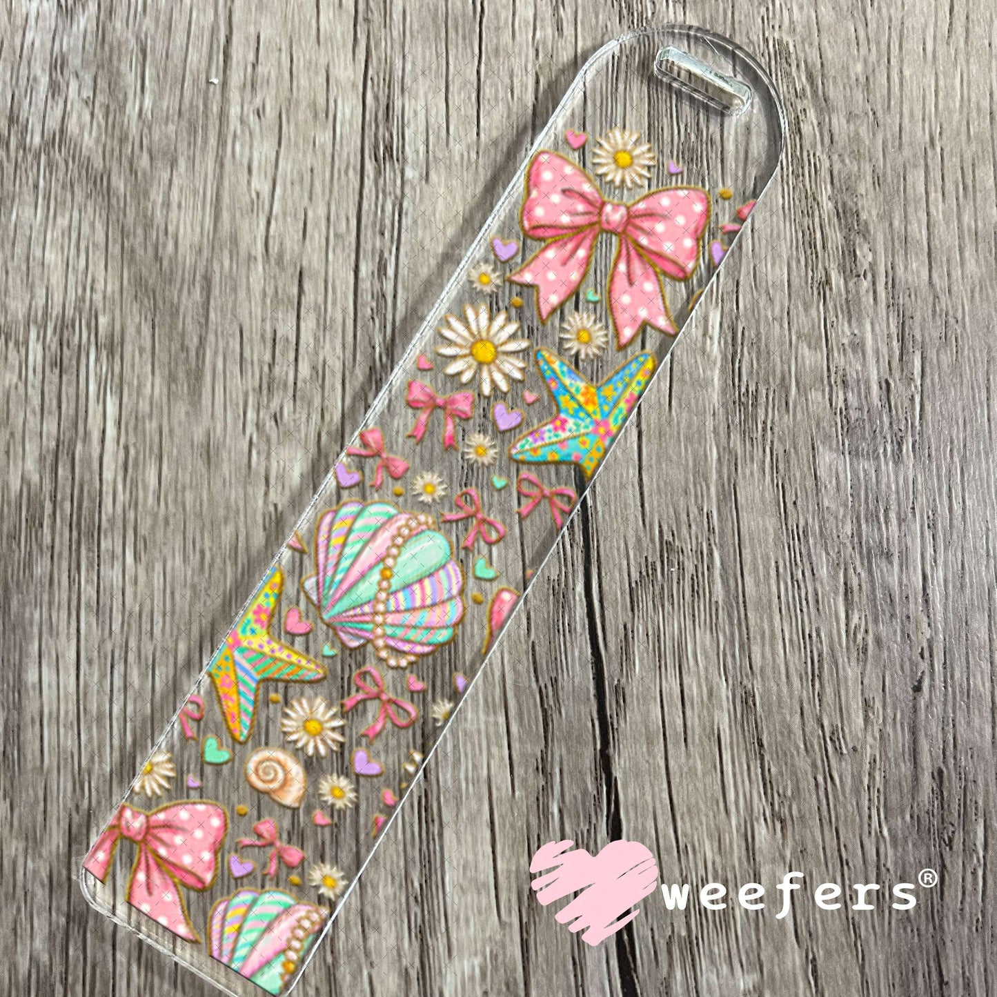 UV DTF Cup Wrap – Pastel Seashells and Bows Bookmark Weefers