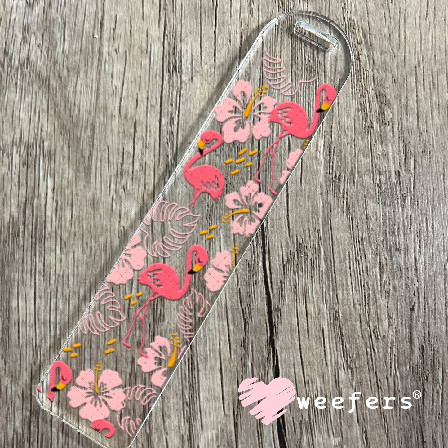 UV DTF Cup Wrap – Flamingos and Monsteras Bookmark Weefers