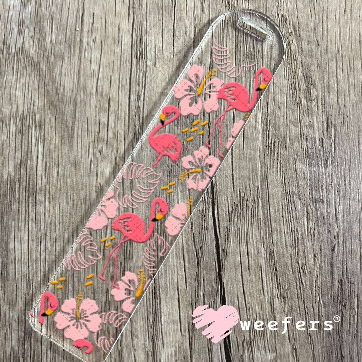 UV DTF Cup Wrap – Flamingos and Monsteras Bookmark Weefers
