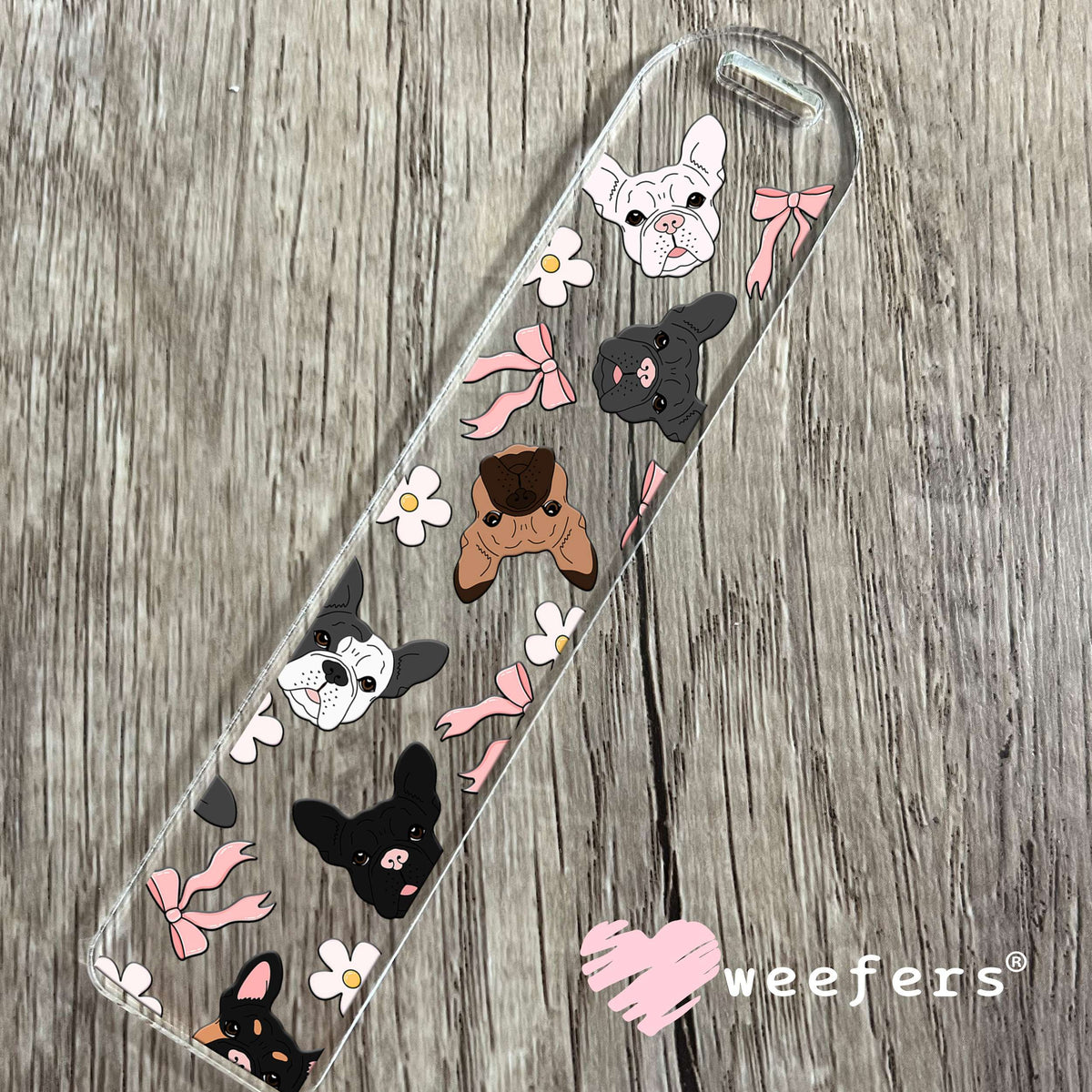 Frenchie Faces Coquette UV DTF Cup Wrap Bookmark Weefers