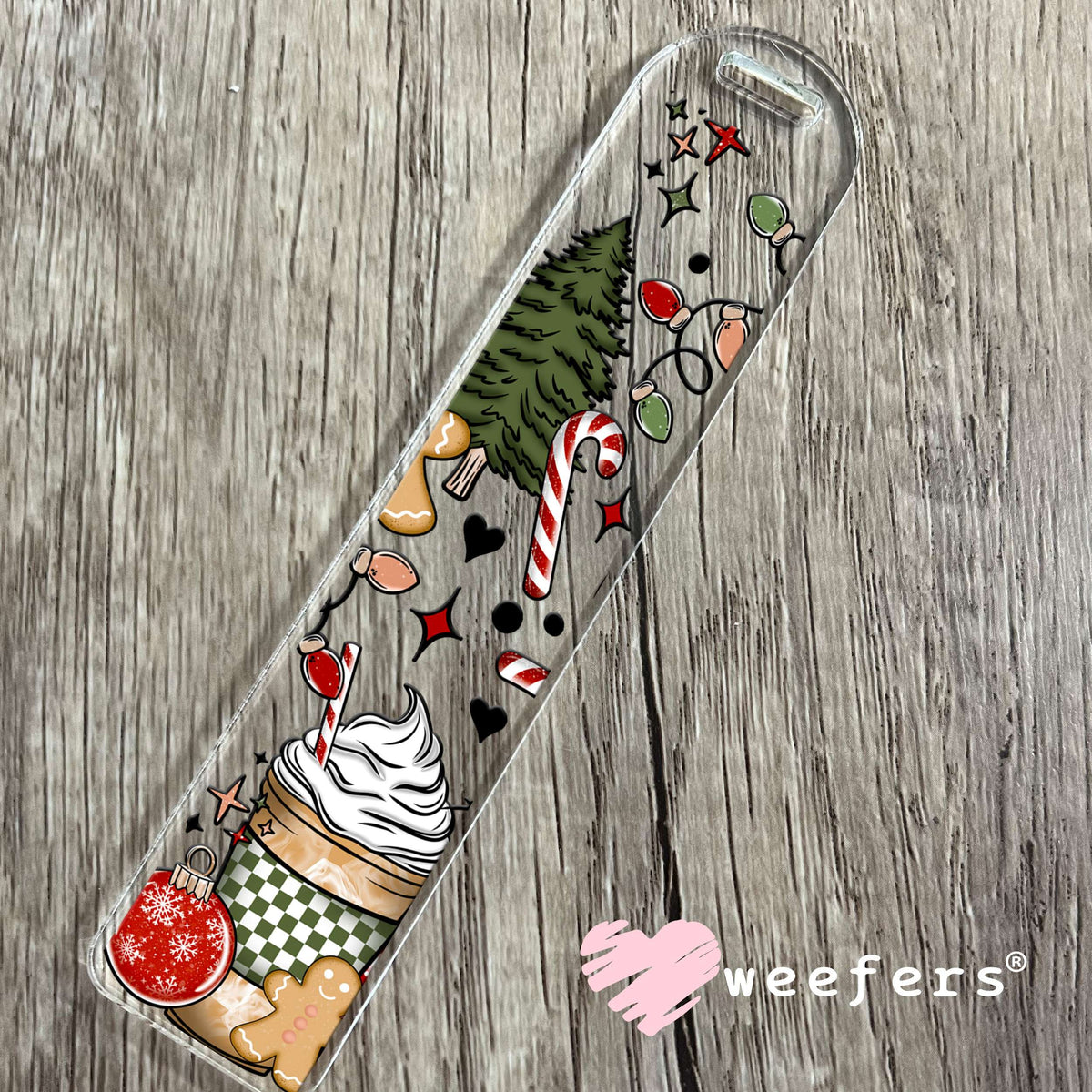 Christmas Winter Land Latte UV DTF Cup Wrap Bookmark Weefers