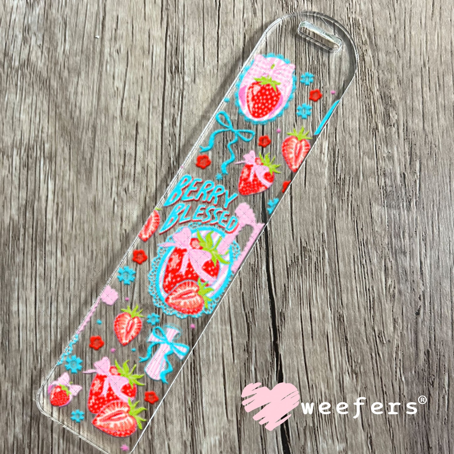 UV DTF Cup Wraps - Berry Blessed Strawberry Bookmark Weefers
