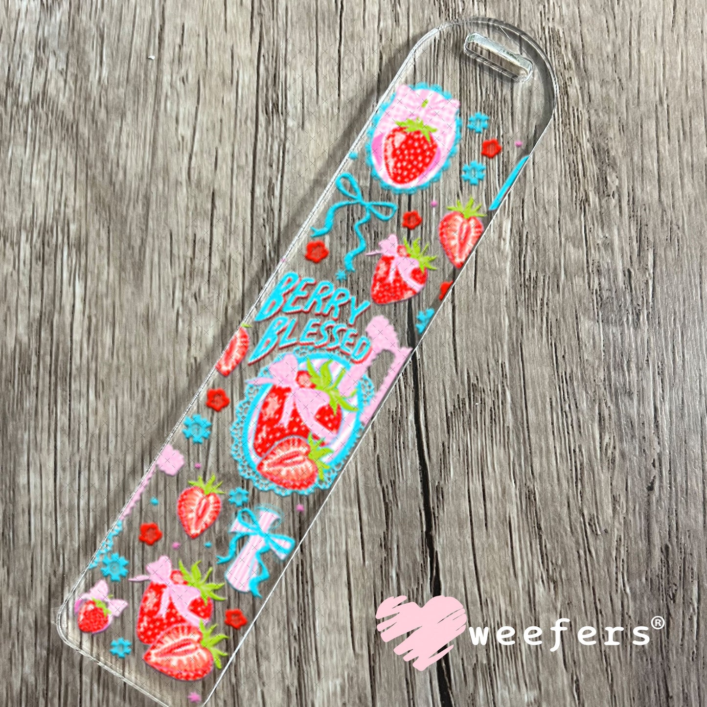 UV DTF Cup Wraps - Berry Blessed Strawberry Bookmark Weefers