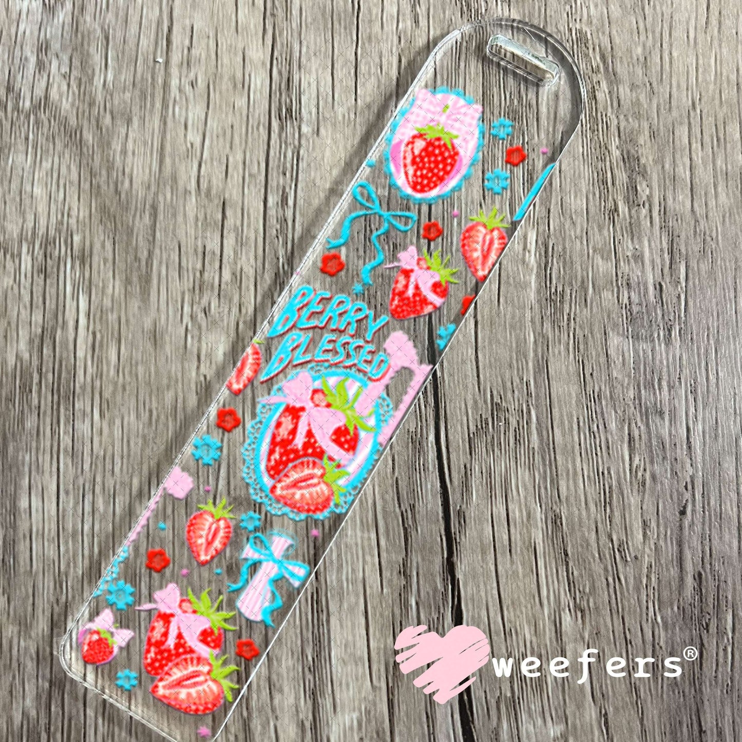 UV DTF Cup Wraps - Berry Blessed Strawberry Bookmark Weefers