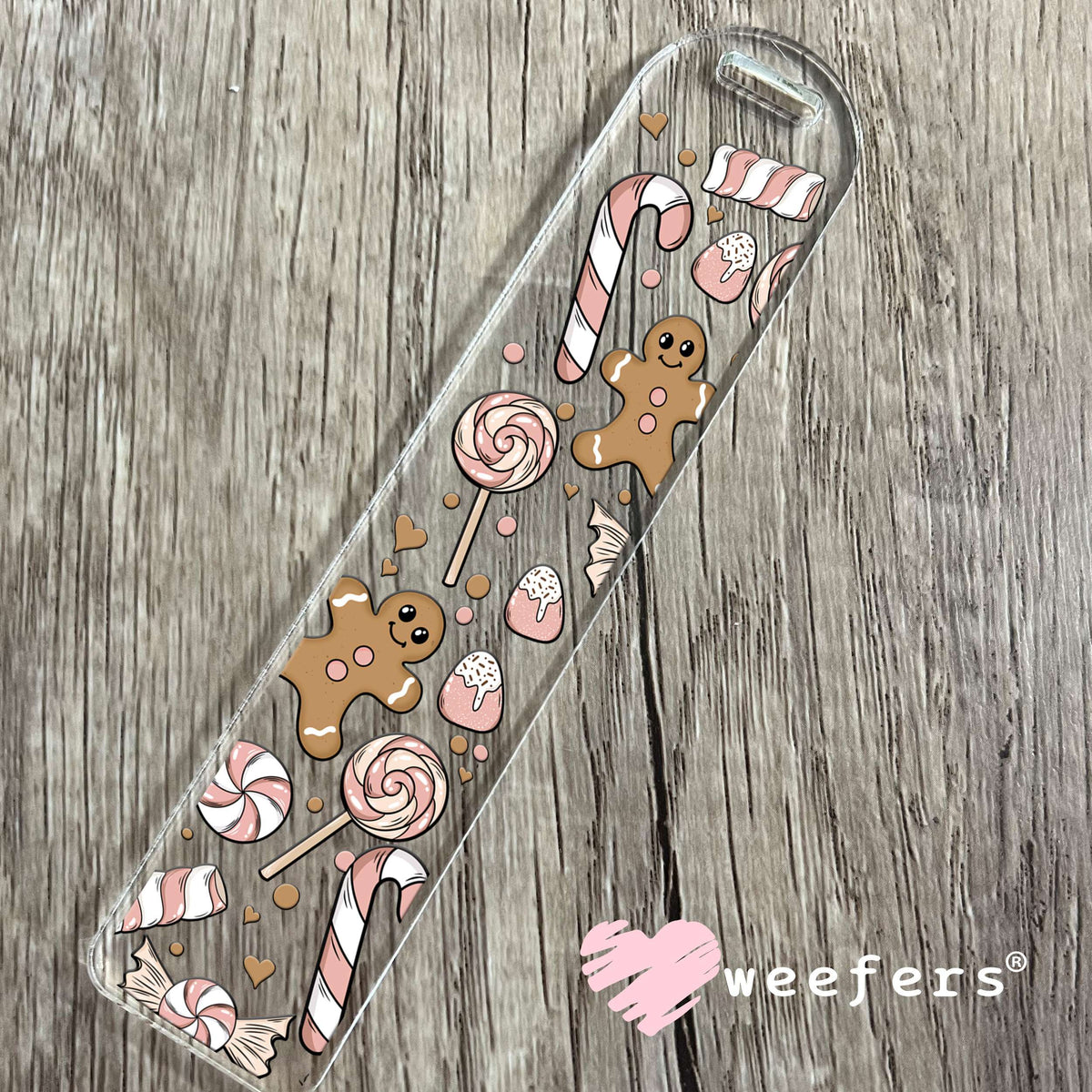 Gingerbread Christmas Candy UV DTF Cup Wrap Bookmark Weefers