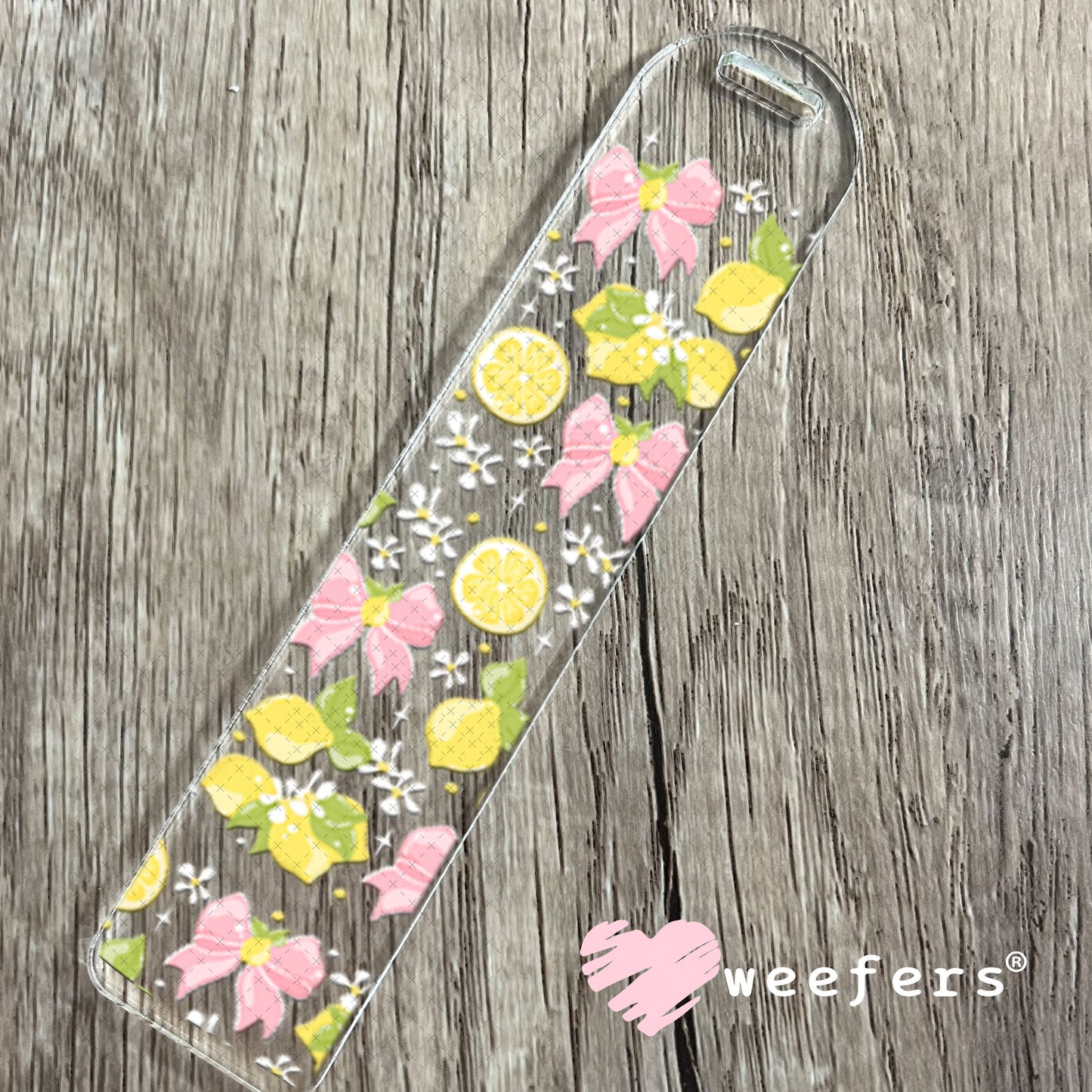 UV DTF Cup Wraps - Lemons and Pink Bows Bookmark Weefers
