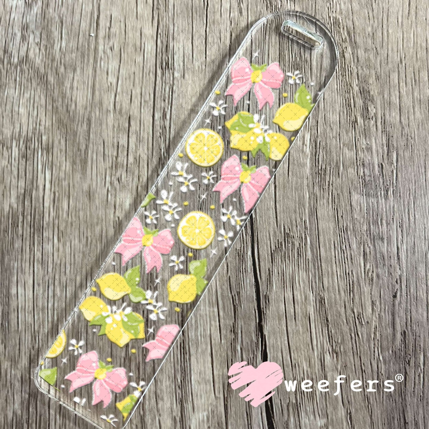 UV DTF Cup Wraps - Lemons and Pink Bows Bookmark Weefers