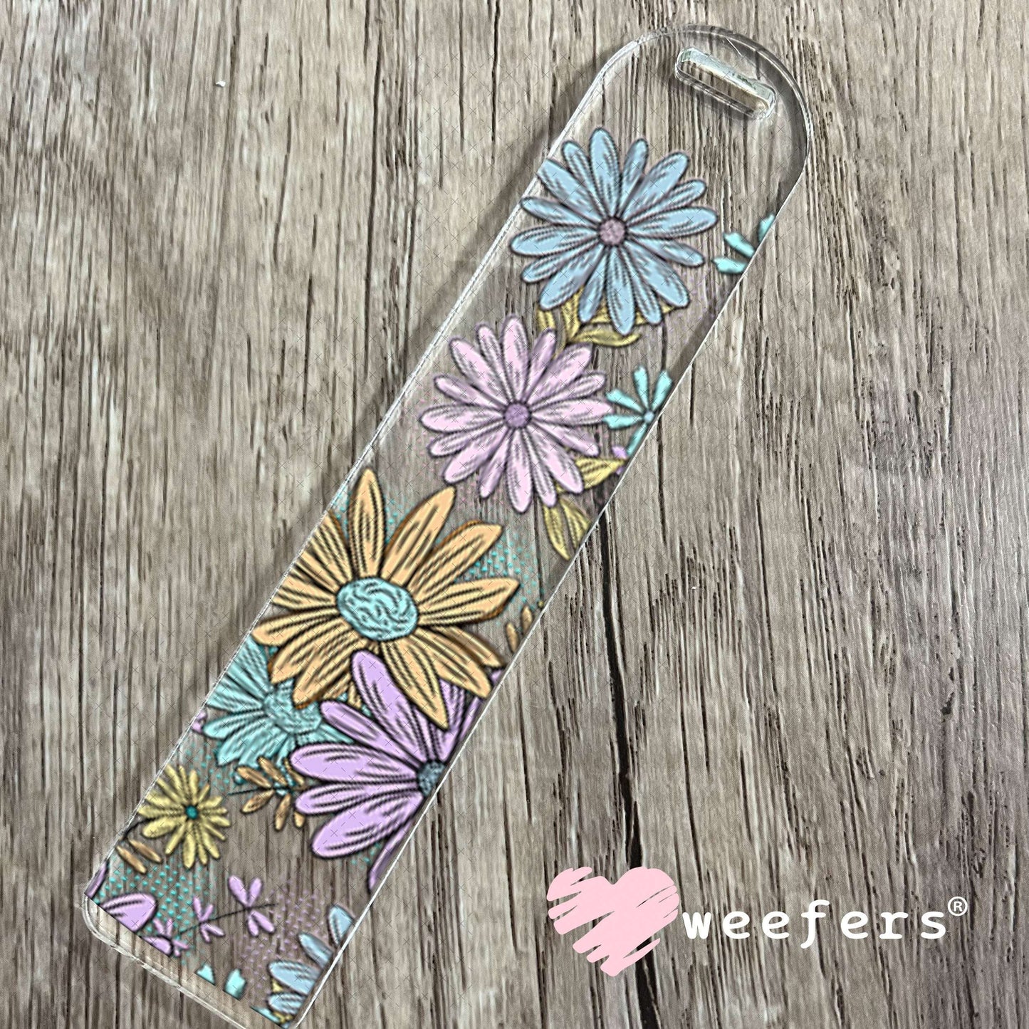 UV DTF Cup Wraps - Purple Blue Daisies Bookmark Weefers