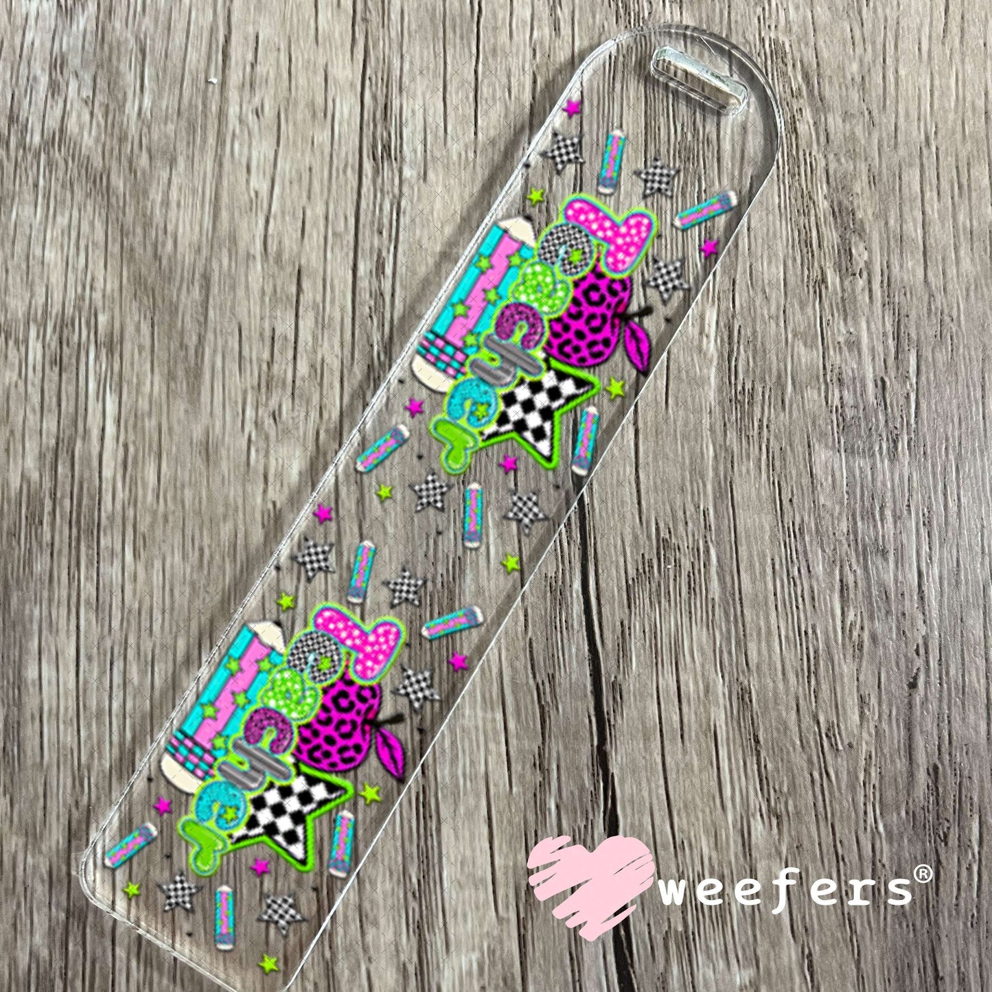 UV DTF Cup Wraps - Teacher Leopard Pink Bookmark Weefers