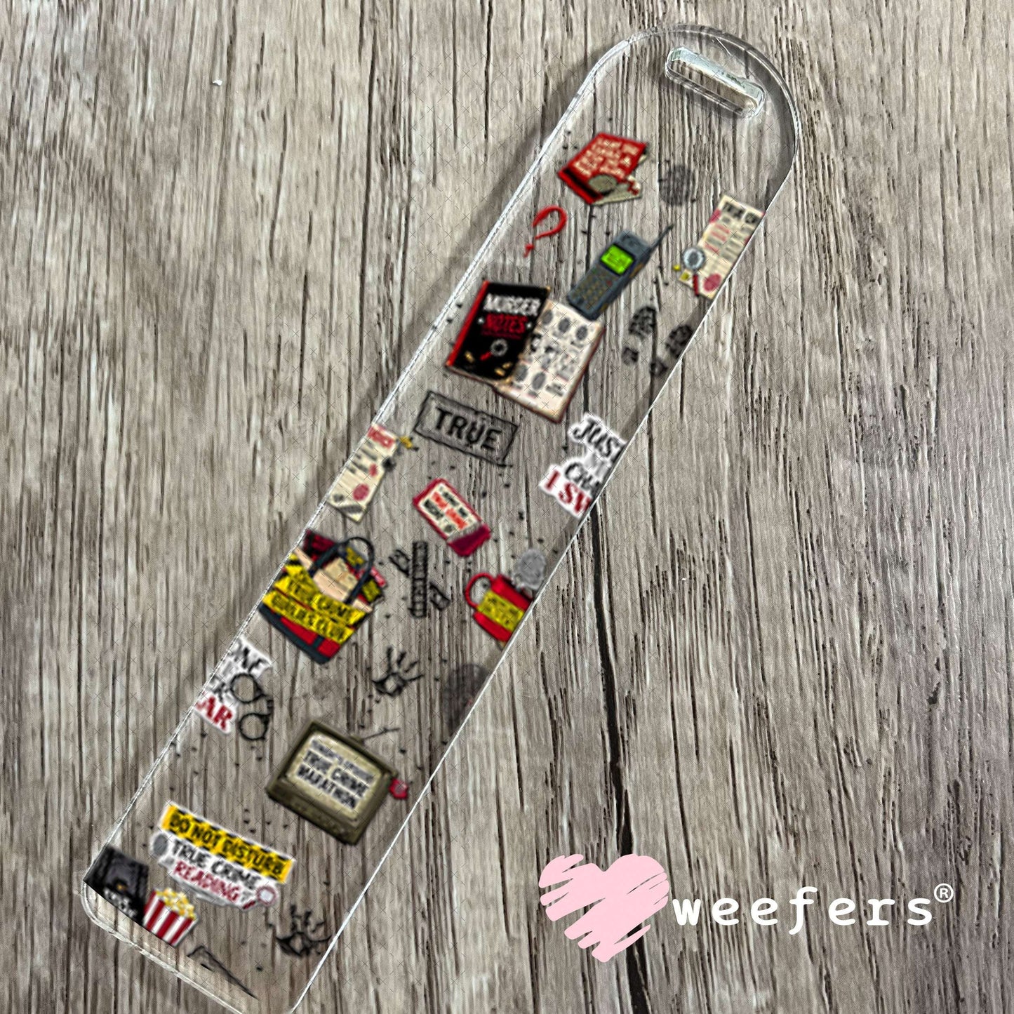 UV DTF Cup Wraps - Thriller True Crime Movie Night Bookmark Weefers