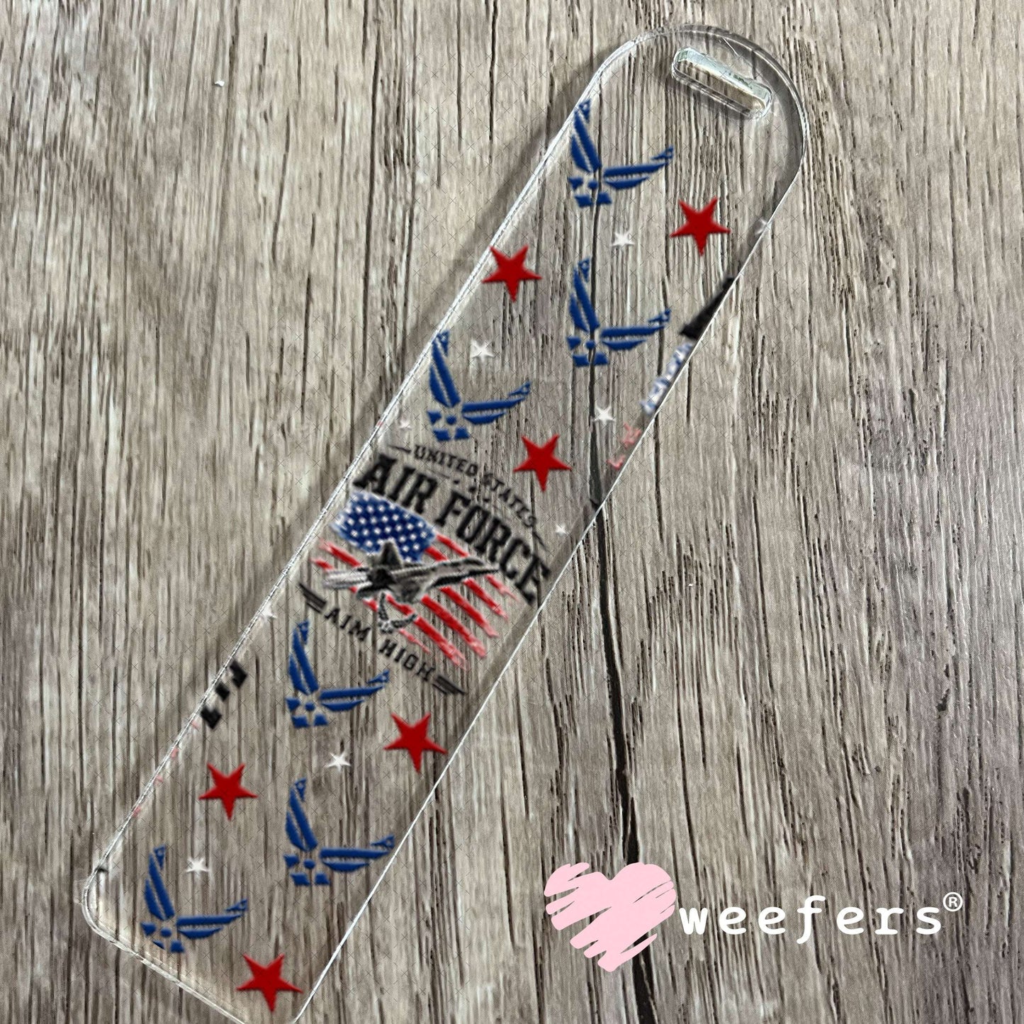UV DTF Cup Wraps - Uniteds States Airforce Aim High - Weefers® Exclusive Bookmark Weefers