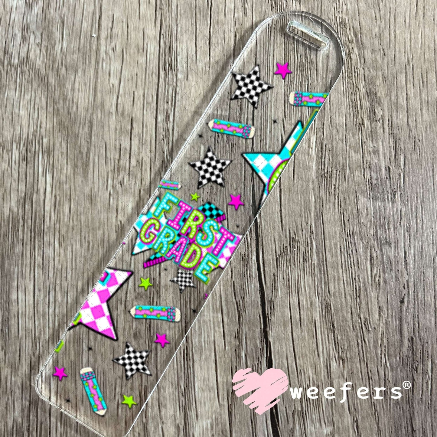 UV DTF Cup Wraps - First Grade Checkered Bookmark Weefers