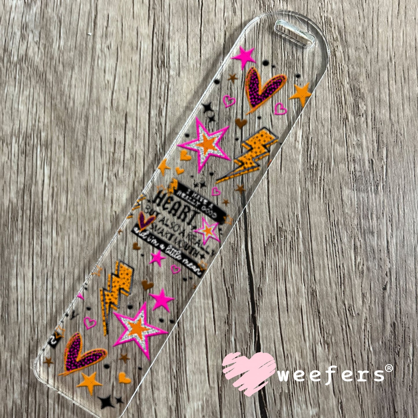 UV DTF Cup Wraps - I Have a Really Good Heart but this Mouth Bookmark Weefers