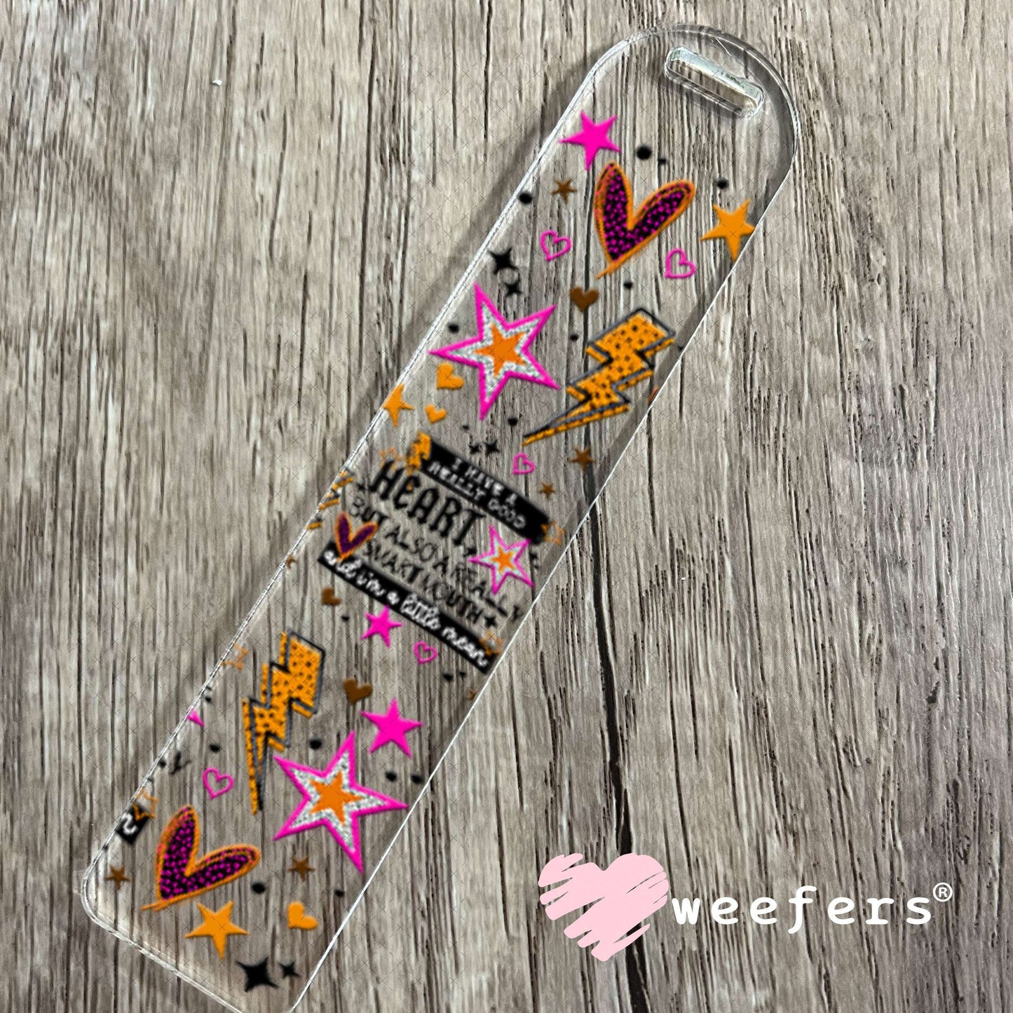 UV DTF Cup Wraps - I Have a Really Good Heart but this Mouth Bookmark Weefers