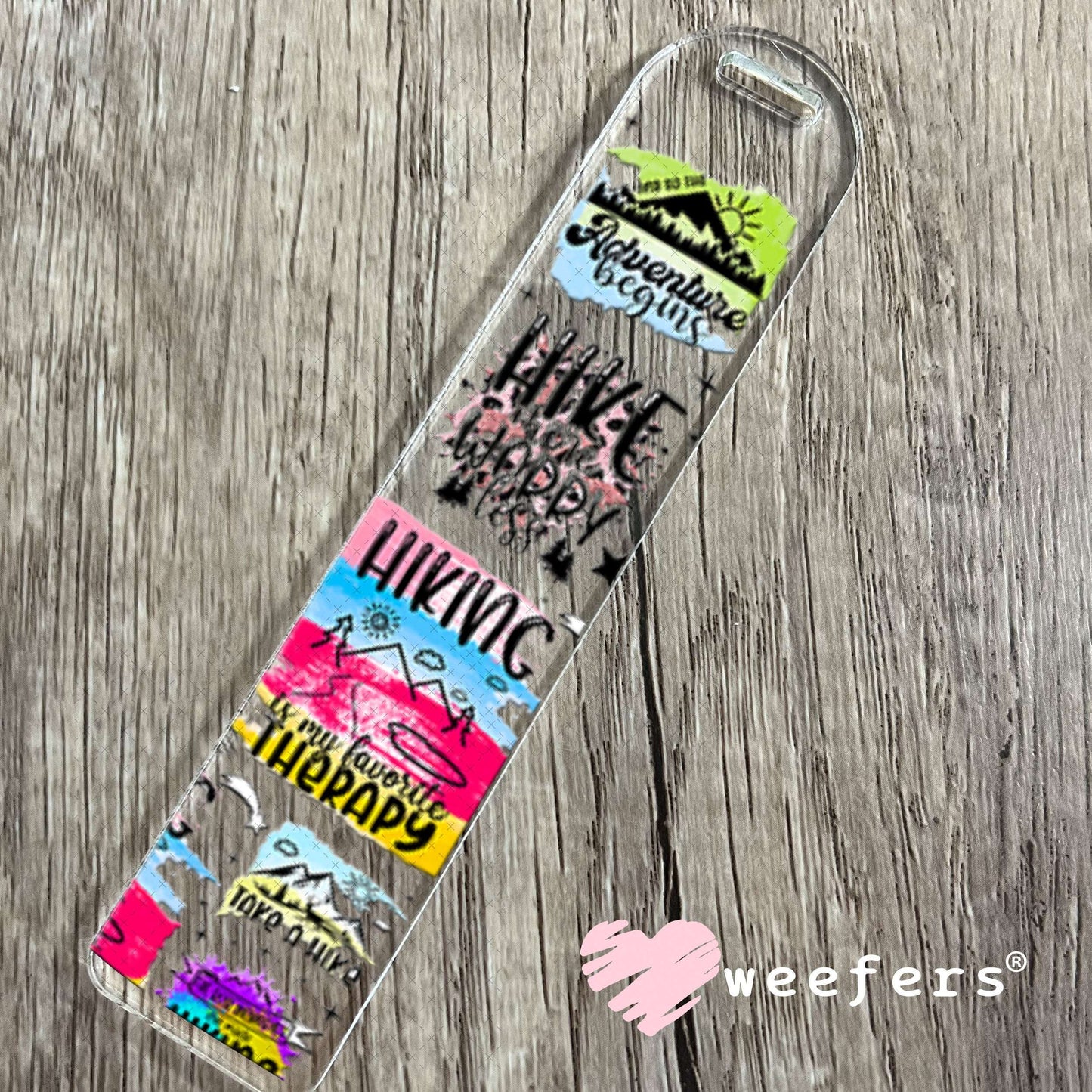 UV DTF Cup Wraps - Hiking is my Favorite Therapy Bookmark Weefers