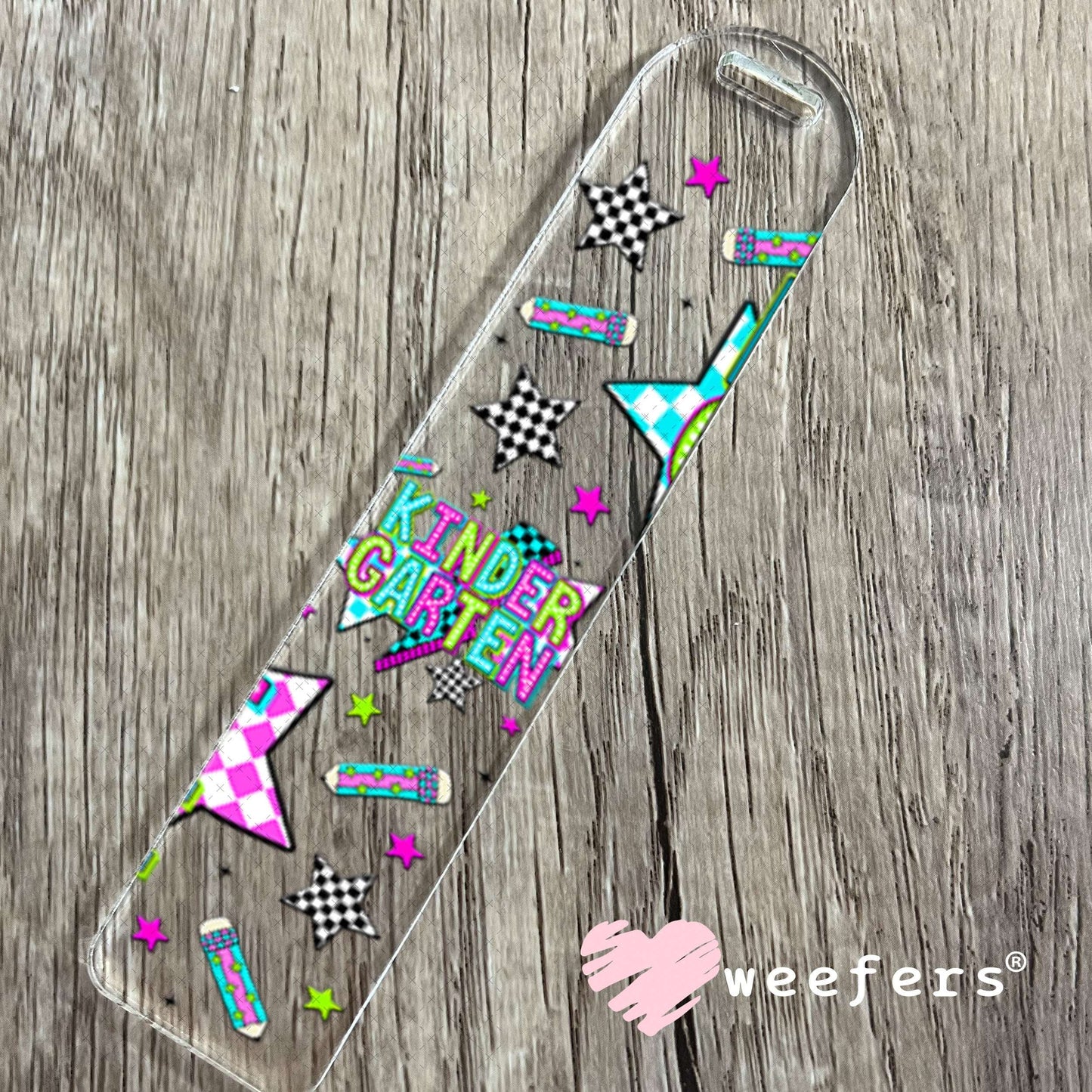 UV DTF Cup Wraps - Kindergarten Checkered Bookmark Weefers