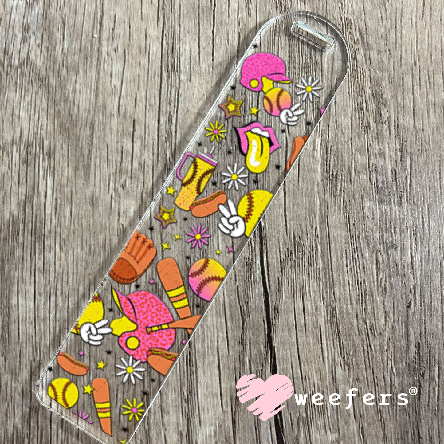 UV DTF Cup Wraps - Retro Softball Favorite Things Bookmark Weefers