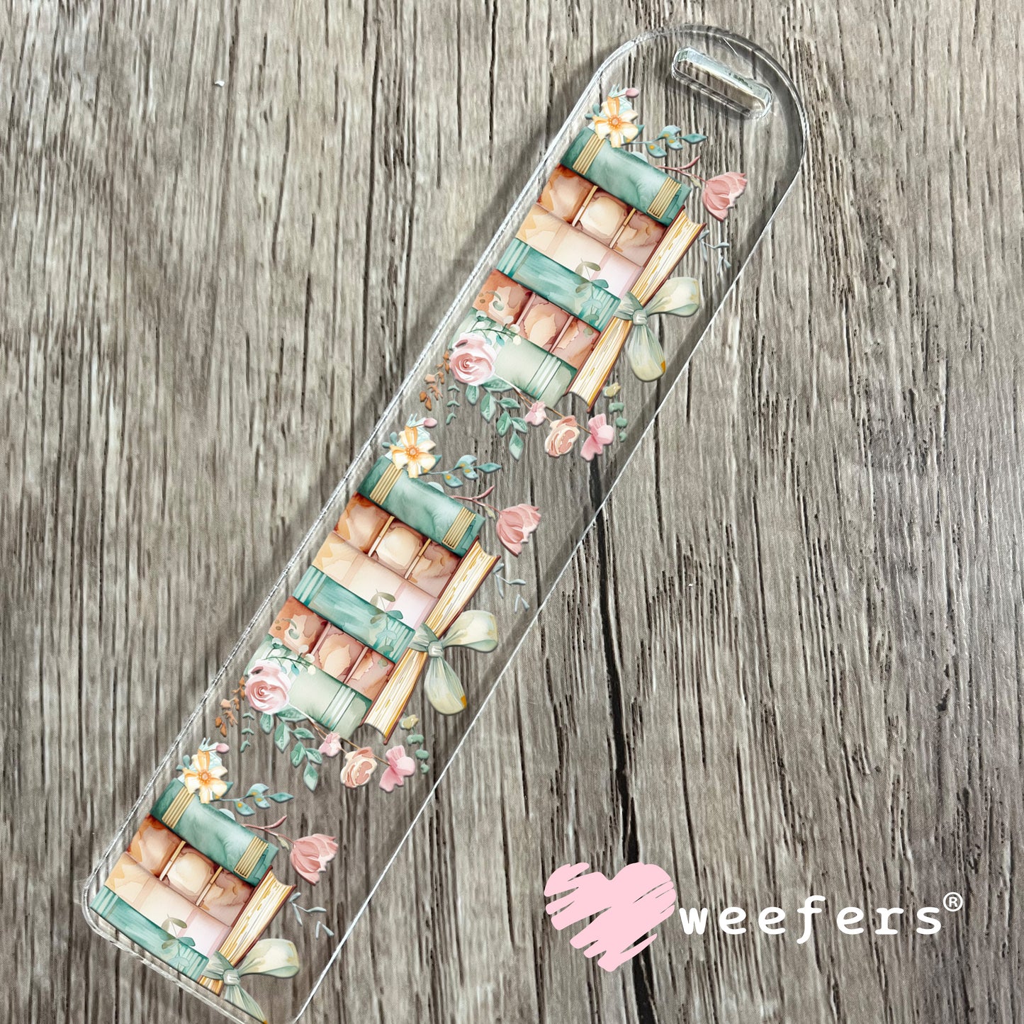 Watercolor Coquette Books UV DTF Decal Bookmark Weefers