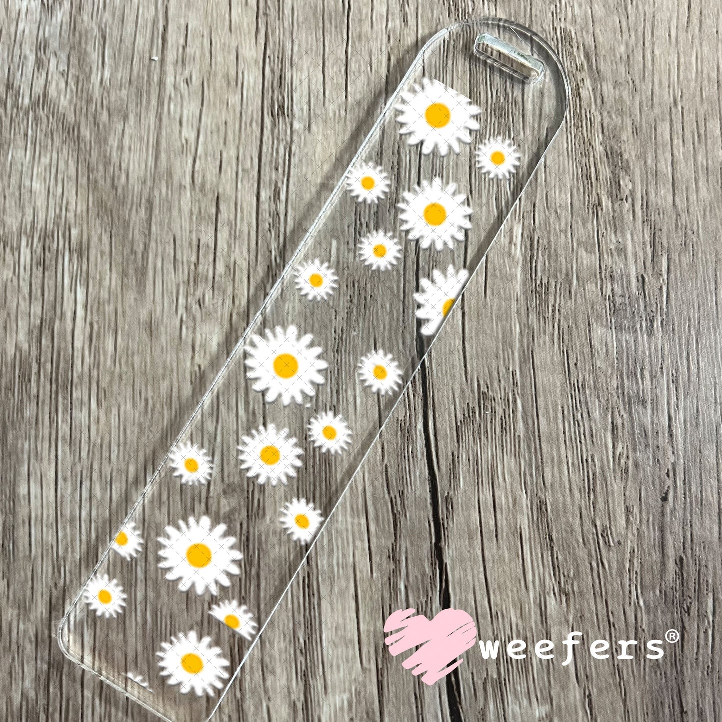 UV DTF Cup Wraps - White Daisies Bookmark Weefers