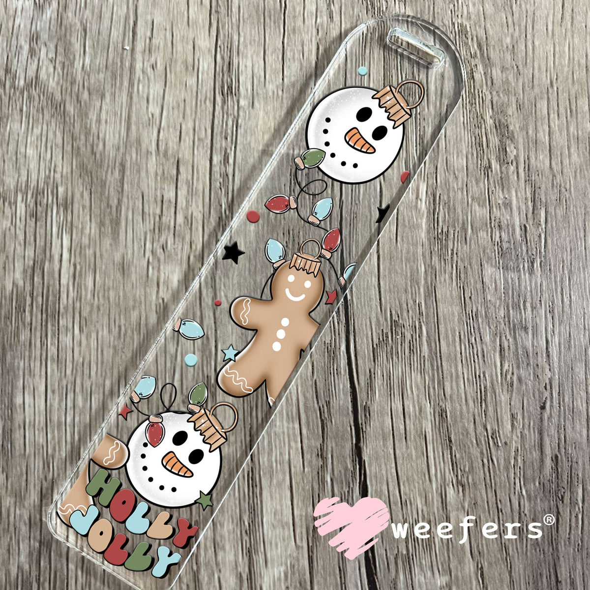 Holly Jolly Christmas UV DTF Cup Wrap Bookmark Weefers