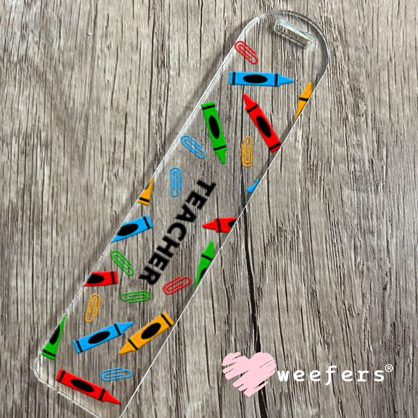 UV DTF Cup Wraps - Teacher Crayons Bookmark Weefers