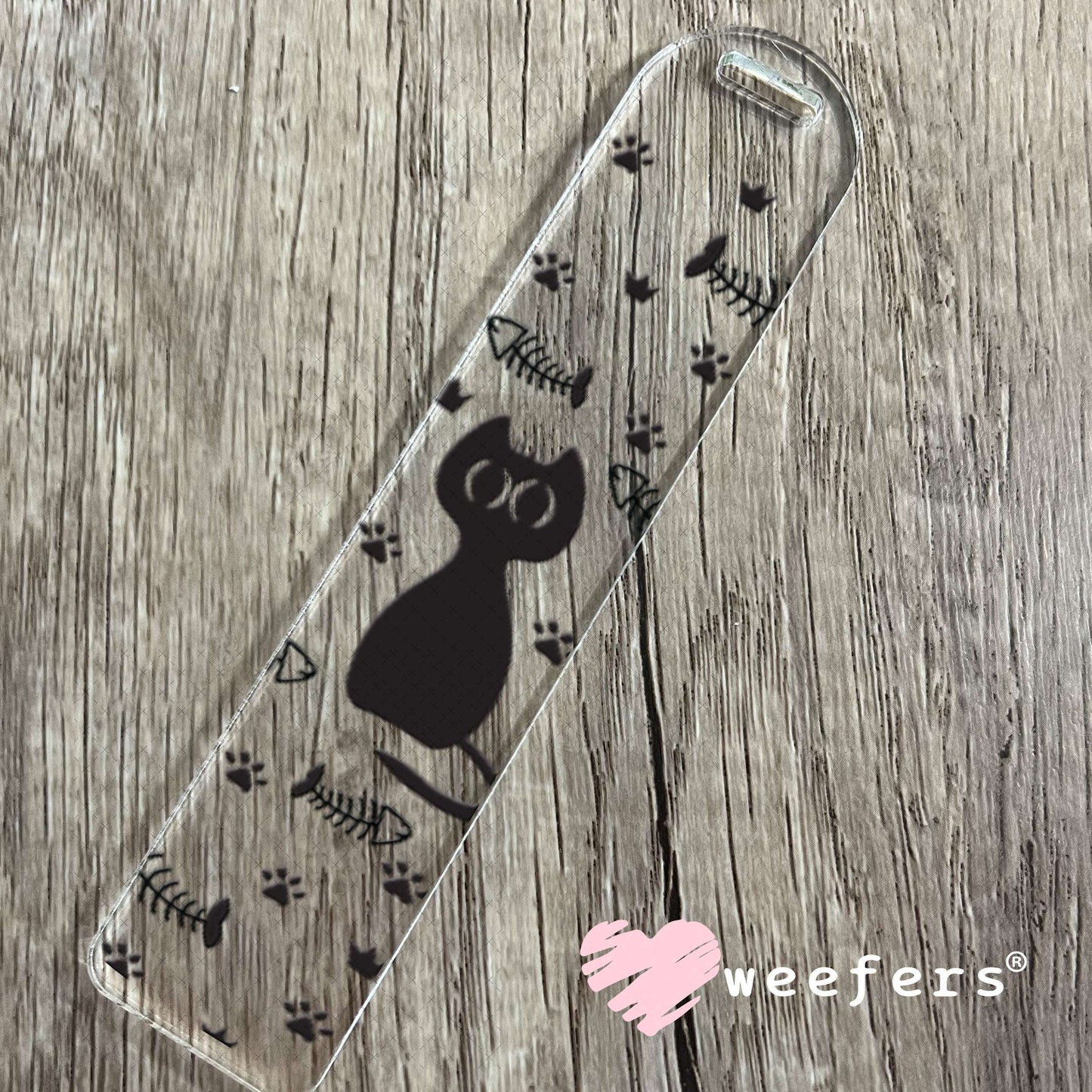 UV DTF Cup Wraps - Black Cat Fish Bones Bookmark Weefers
