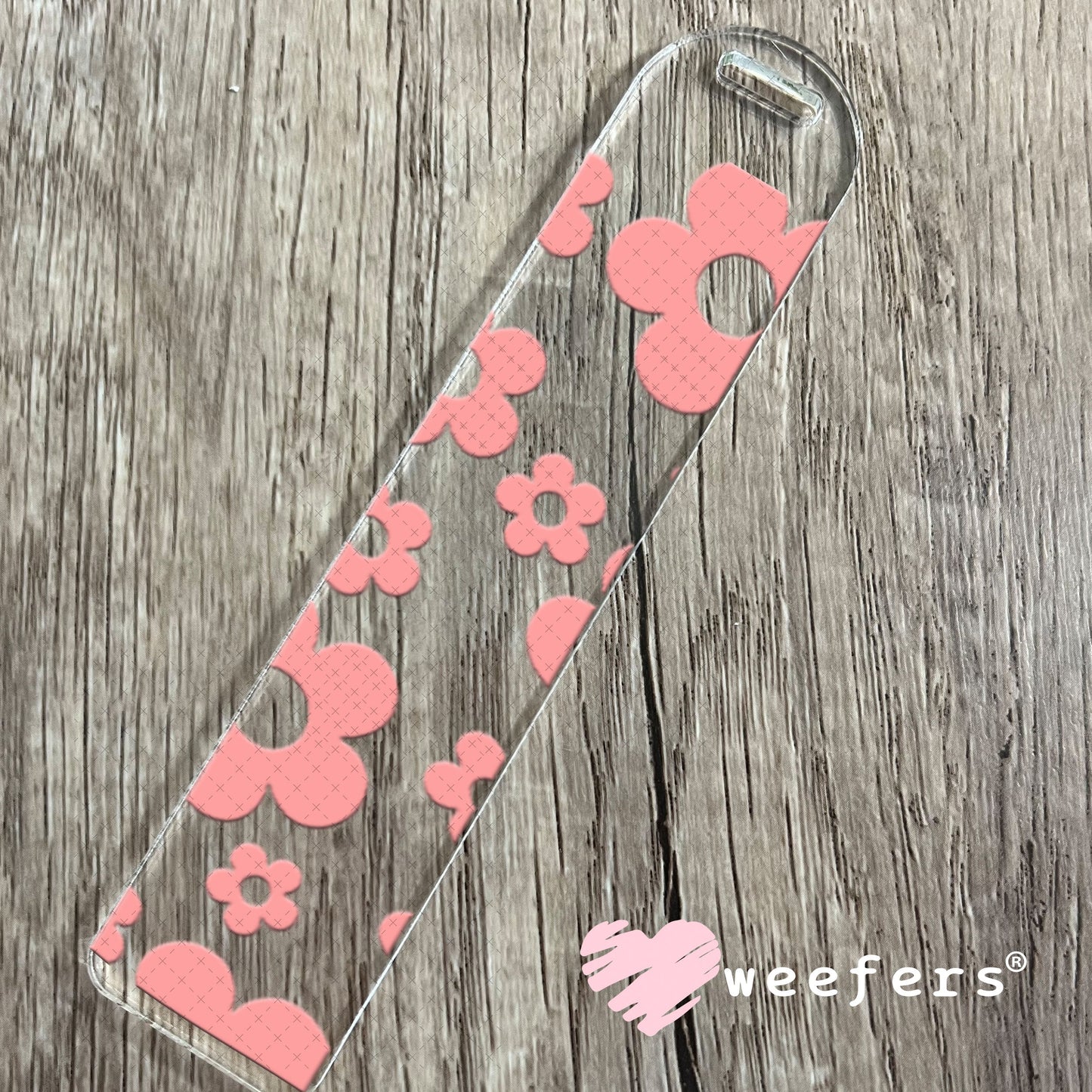 UV DTF Cup Wraps - Pink Daisy Bookmark Weefers